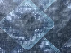 アンティーク　抽象模様織り出し本場泥大島紬着物(5マルキ)